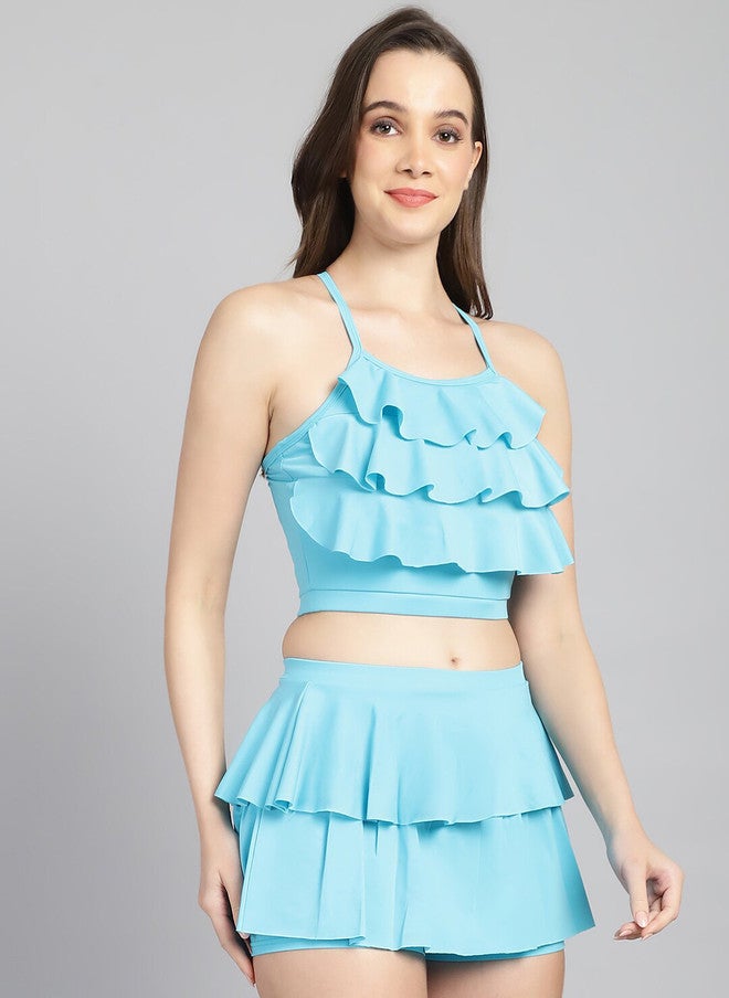 CUKOO Shoulder Strap Frilly Swim Set - Image 4